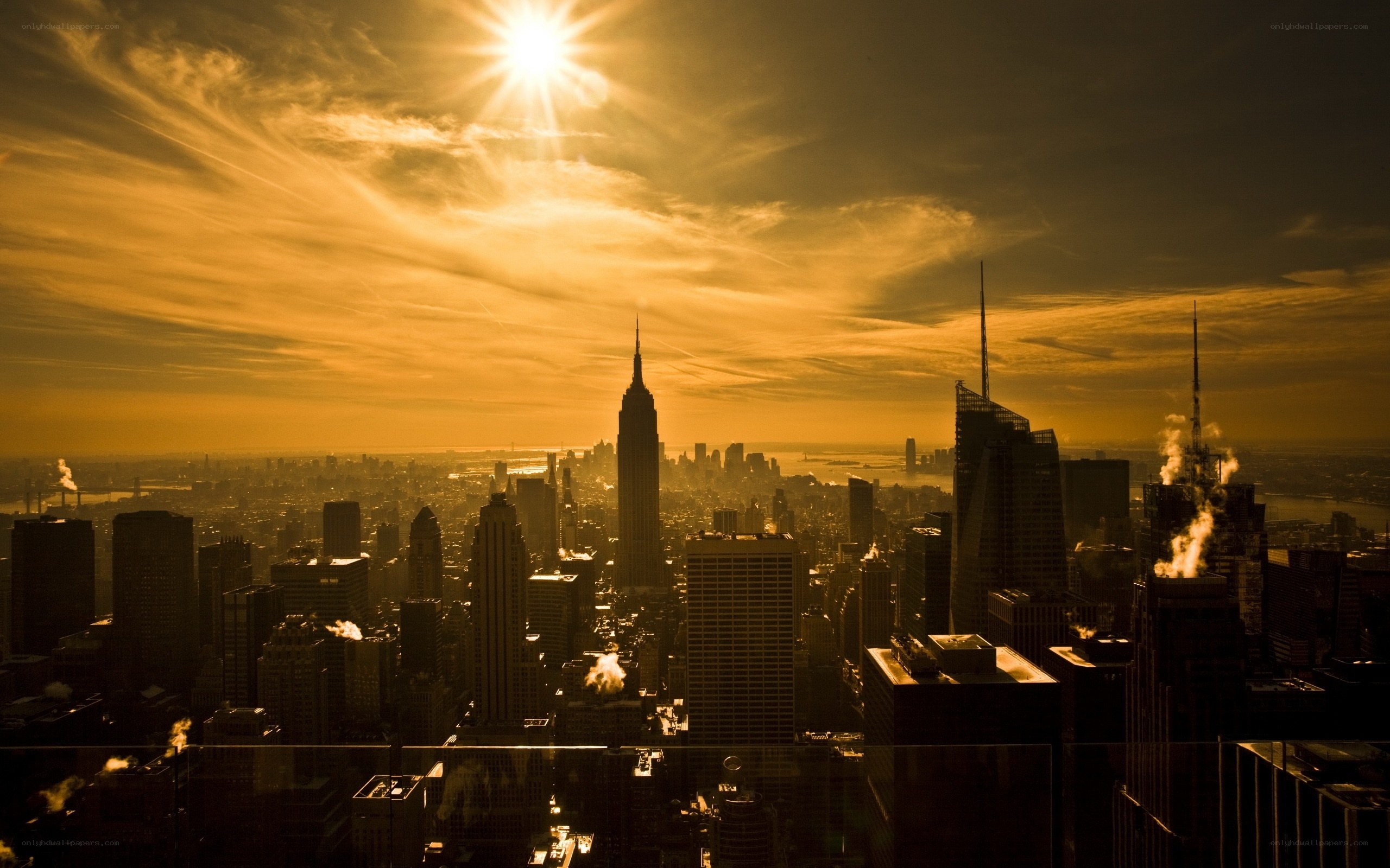 Sunset over New York City