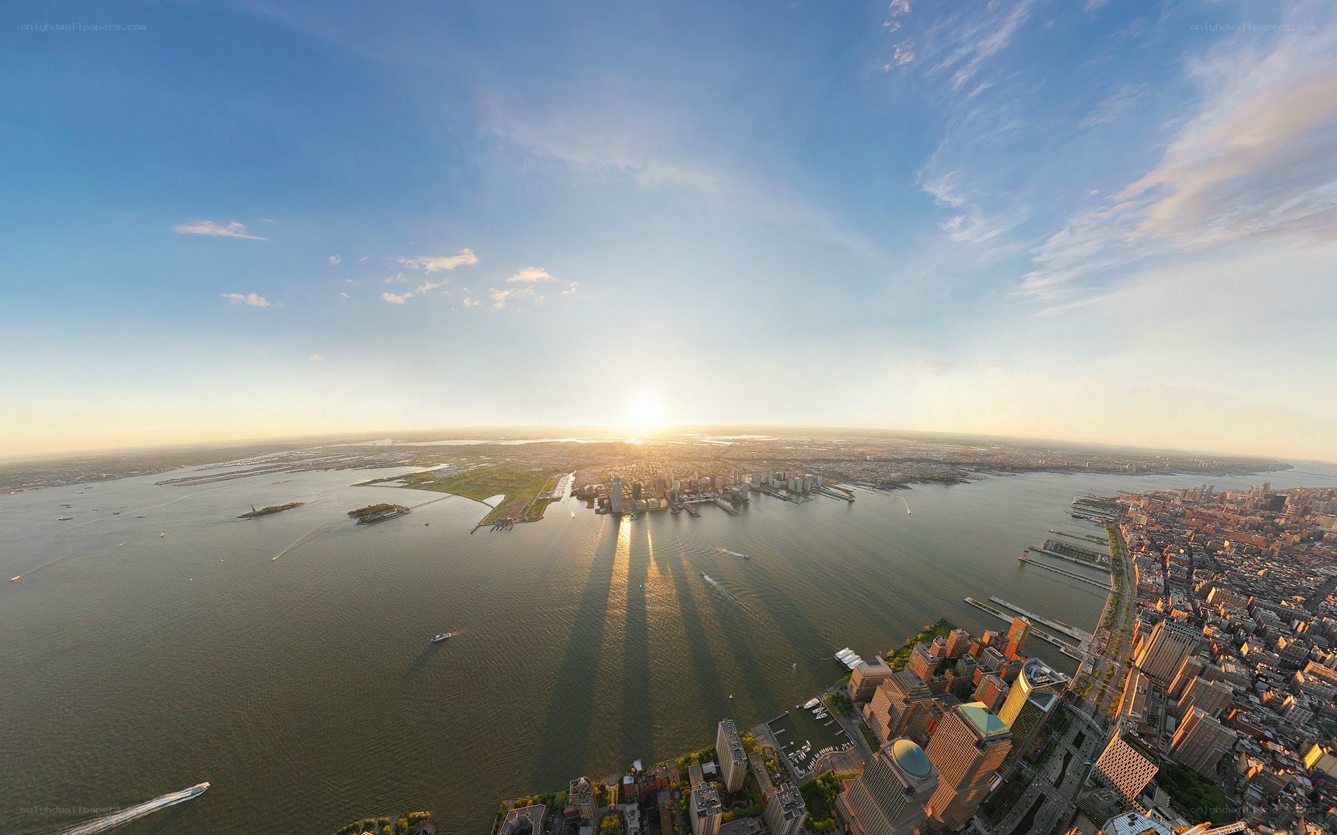 Sunset over New York City