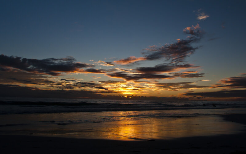 Sunset over Ocean Beach — Blue