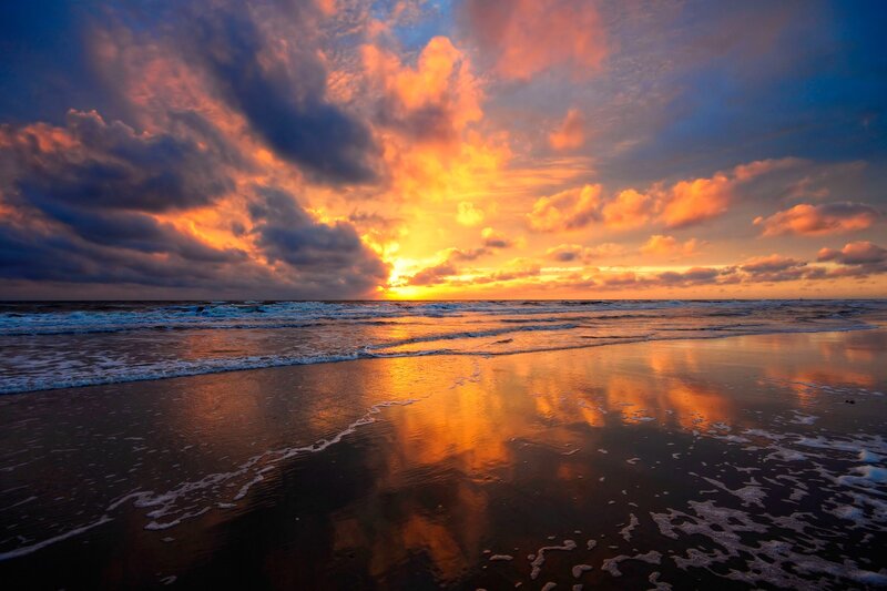 Sunset over Ocean Beach — Dramatic