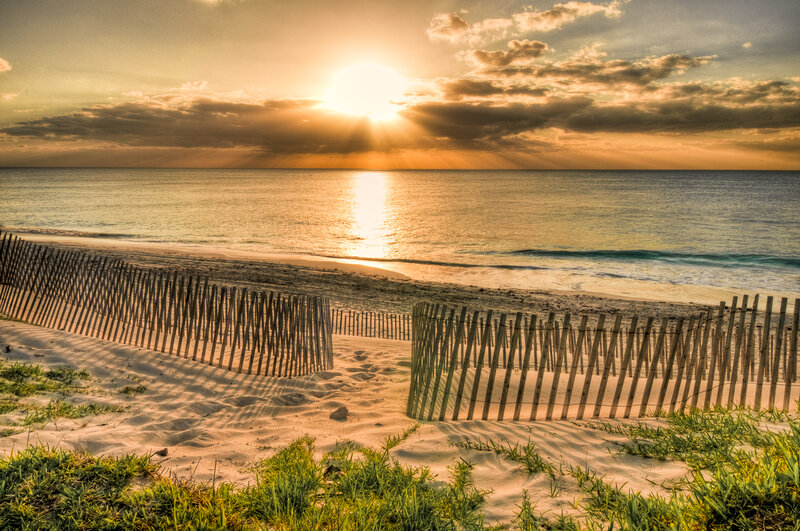 Sunset over Ocean Beach — Gold