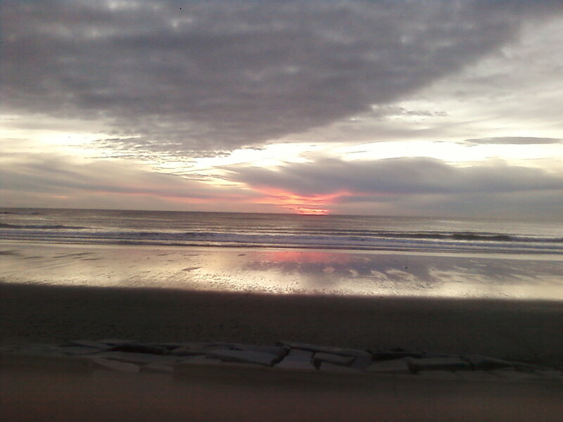 Sunset over Ocean Beach — Gray