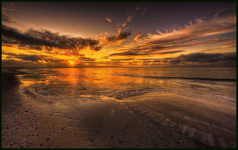 Sunset over Ocean Beach — Orange