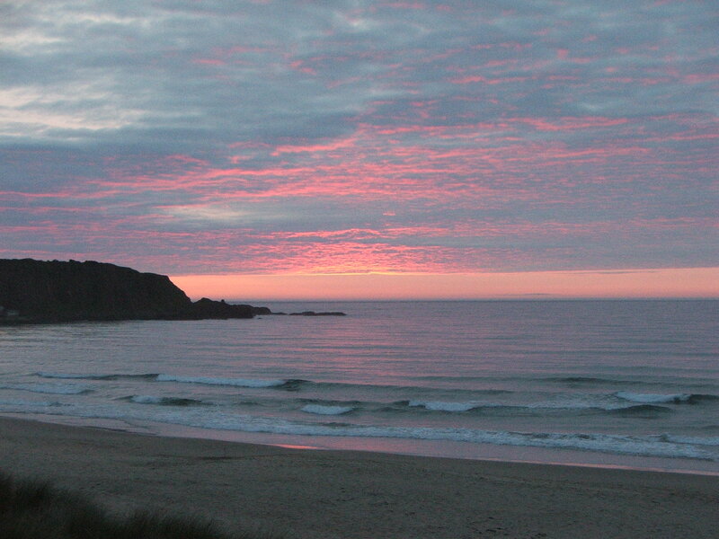 Sunset over Ocean Beach — Pink