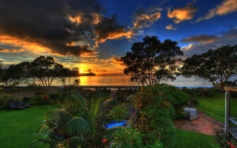 Sunset over Ocean Cove — Blue, Dramatic