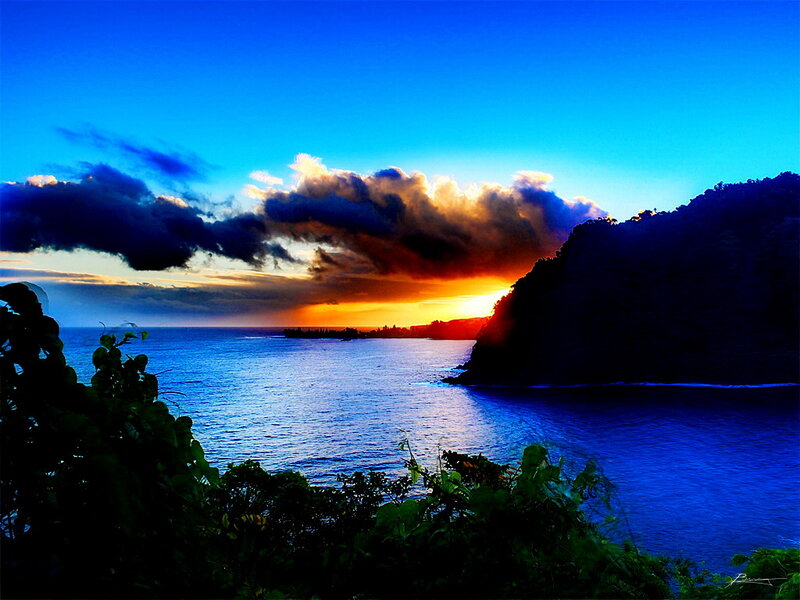 Sunset over Ocean Cove — Blue