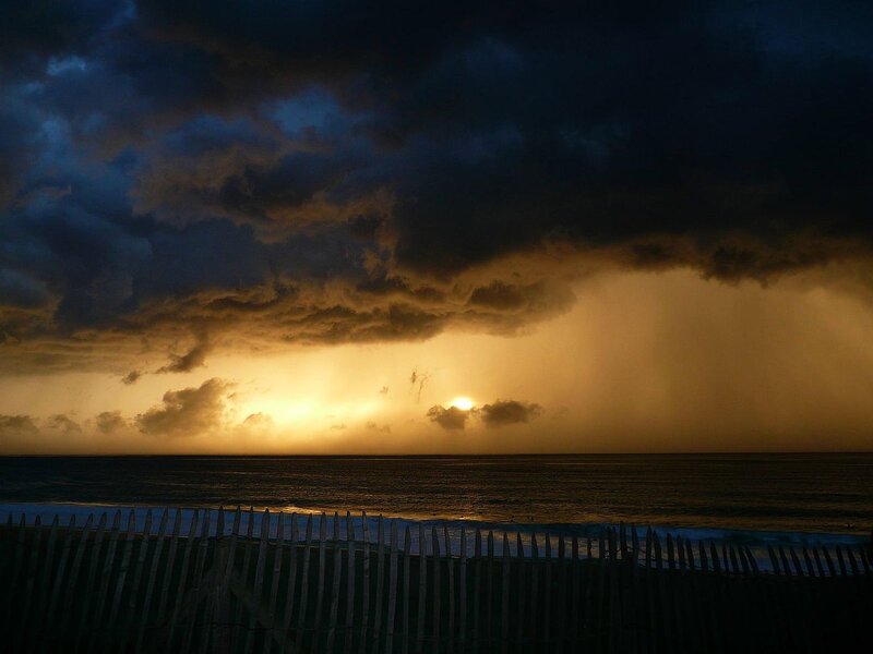 Sunset over Ocean — Dark Blue
