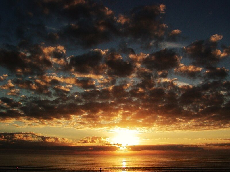 Sunset over Ocean — Dramatic, Sea
