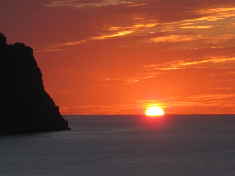 Sunset over Ocean — Orange, Dramatic, Photograph, Sun