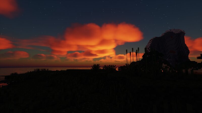Sunset over Ocean — Orange, Dramatic, Pixel Art