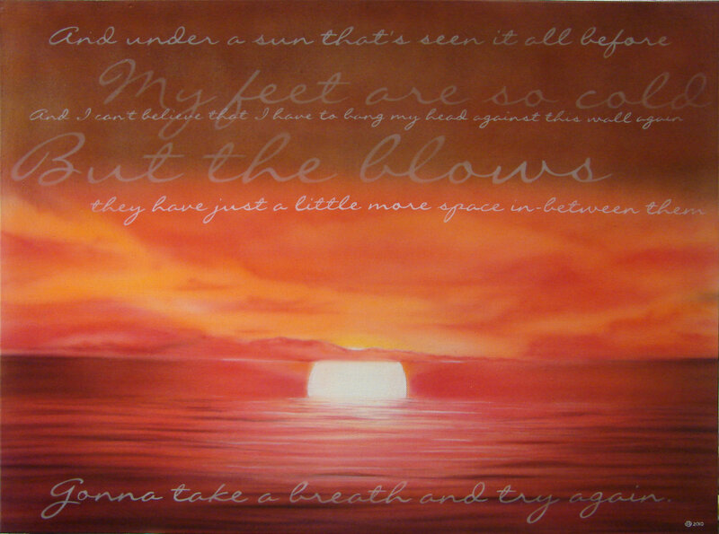 Sunset over Ocean — Orange, Reflective
