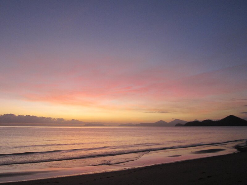 Sunset over Ocean — Pink, Serene, Photograph, Beach