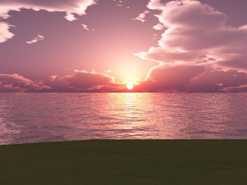 Sunset over Ocean — Pink, Serene