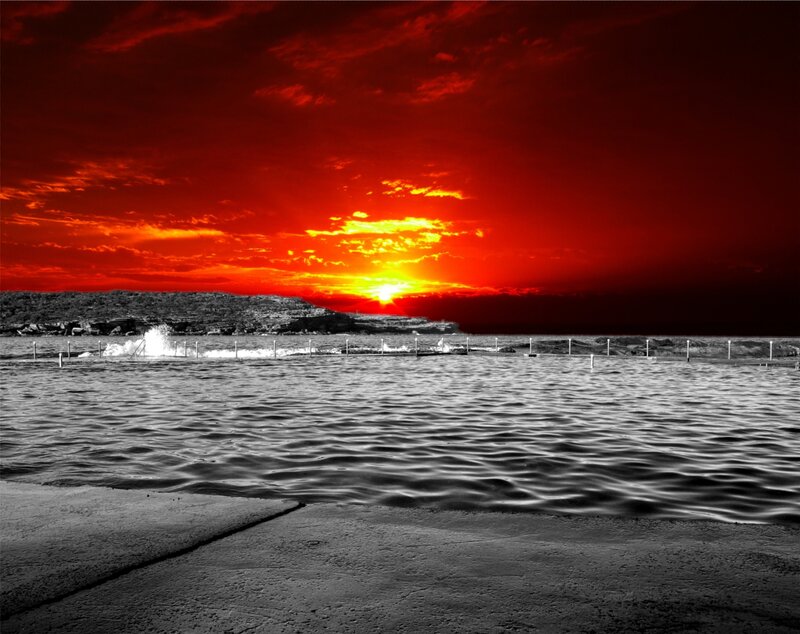 Sunset over Ocean Pool