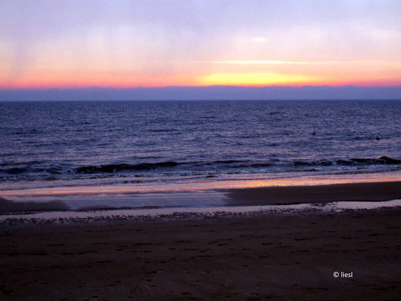 Sunset over Ocean — Purple, Serene, Photograph, Beach