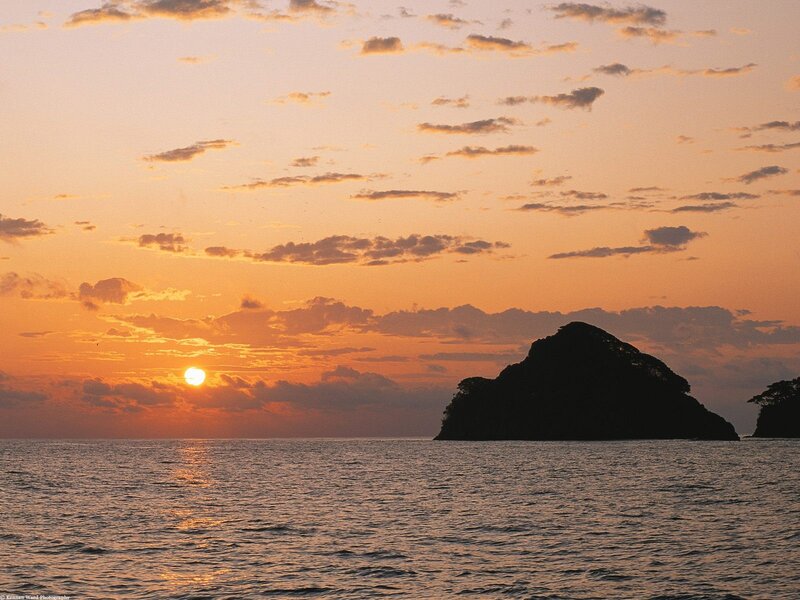 Sunset over Ocean Rock — Orange