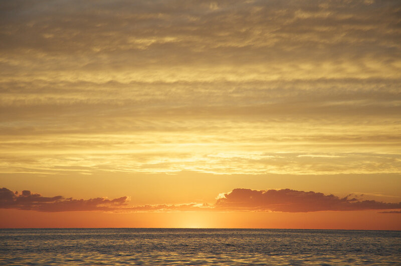 Sunset over Ocean — Yellow