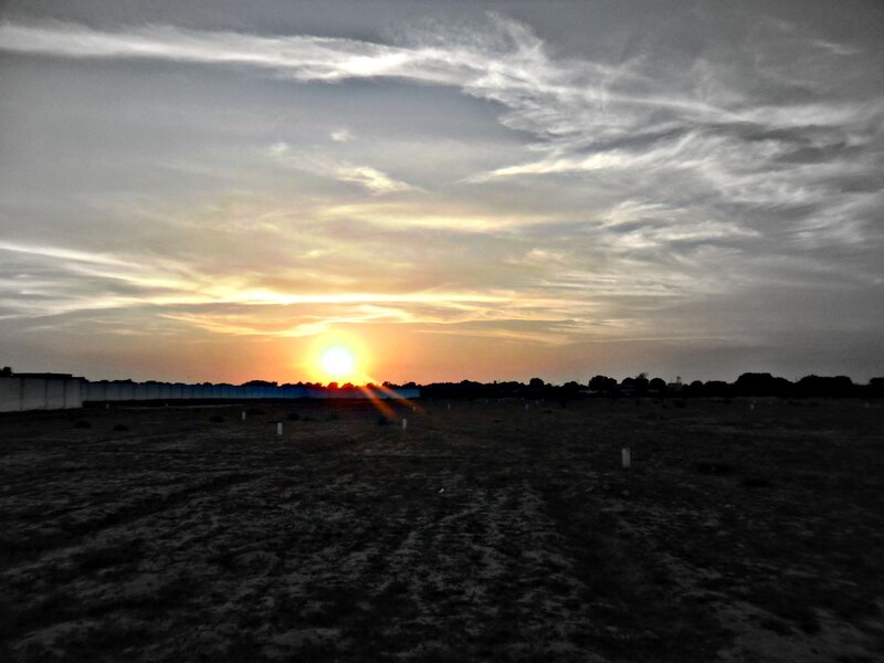 Sunset over Open Field — Orange