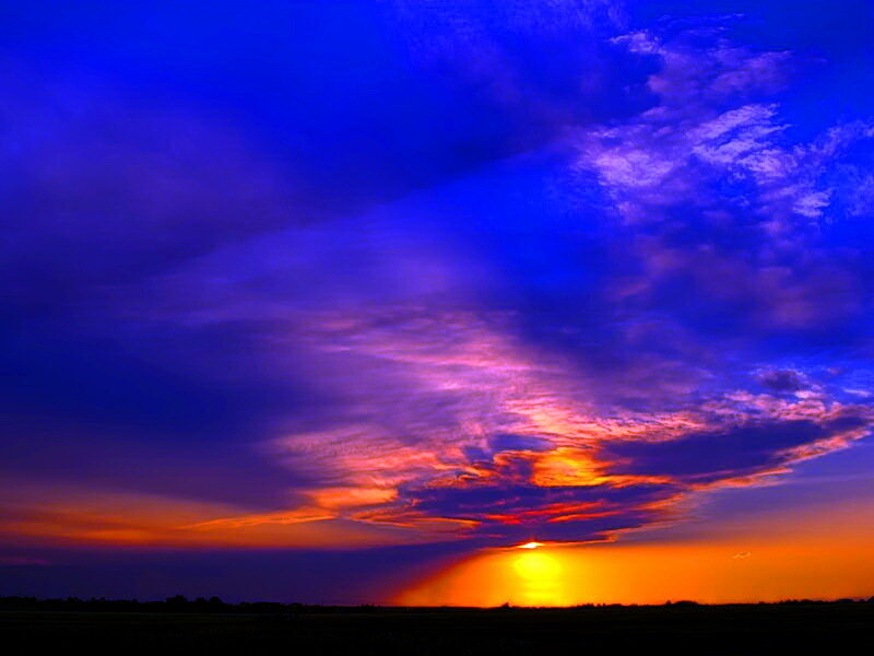 Sunset over Open Field