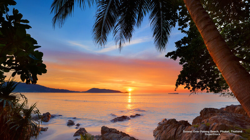 Sunset over Patong Beach