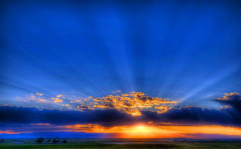 Sunset over Plains — Blue
