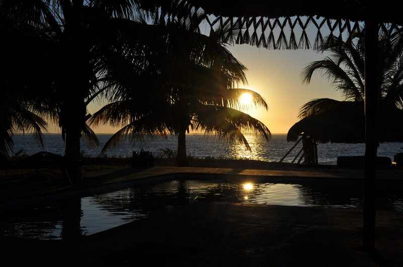 Sunset over Pool and Ocean