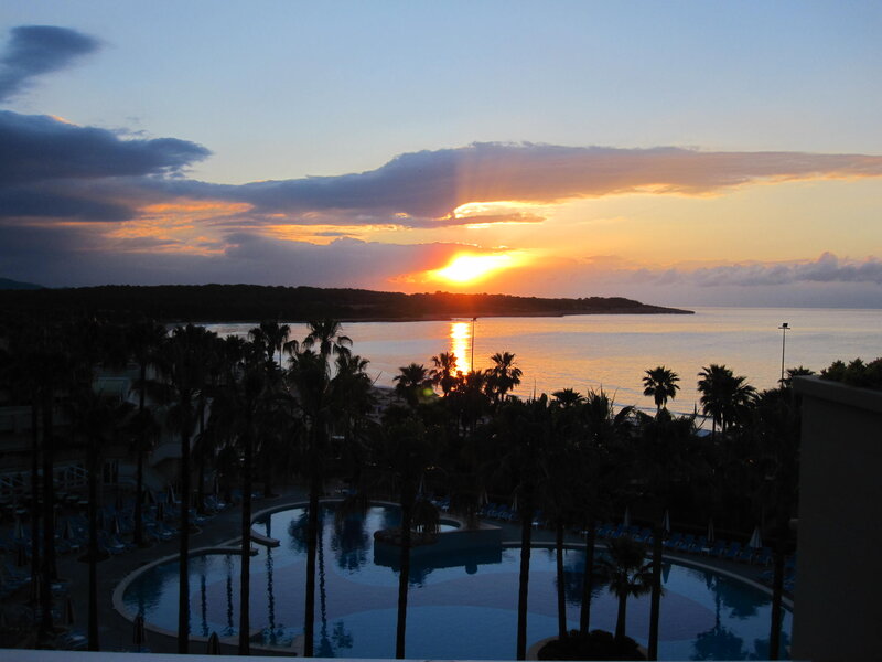 Sunset over Pool and Sea