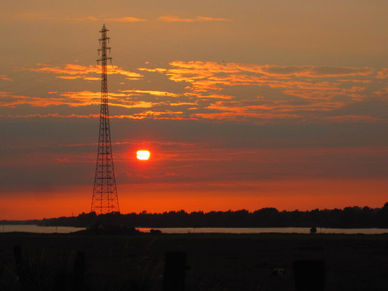 Sunset over Power Line