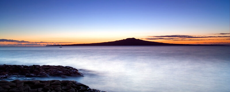 Sunset over Rangitoto Island