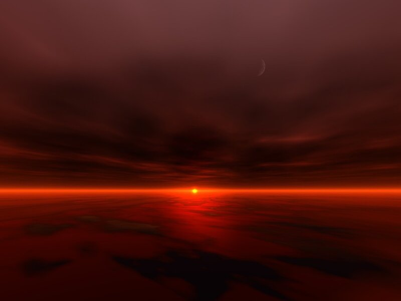 Sunset over Red Ocean