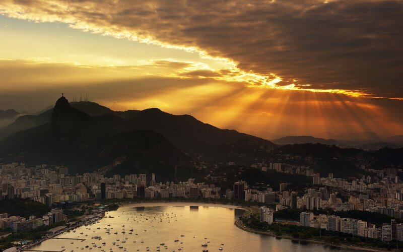 Sunset over Rio de Janeiro