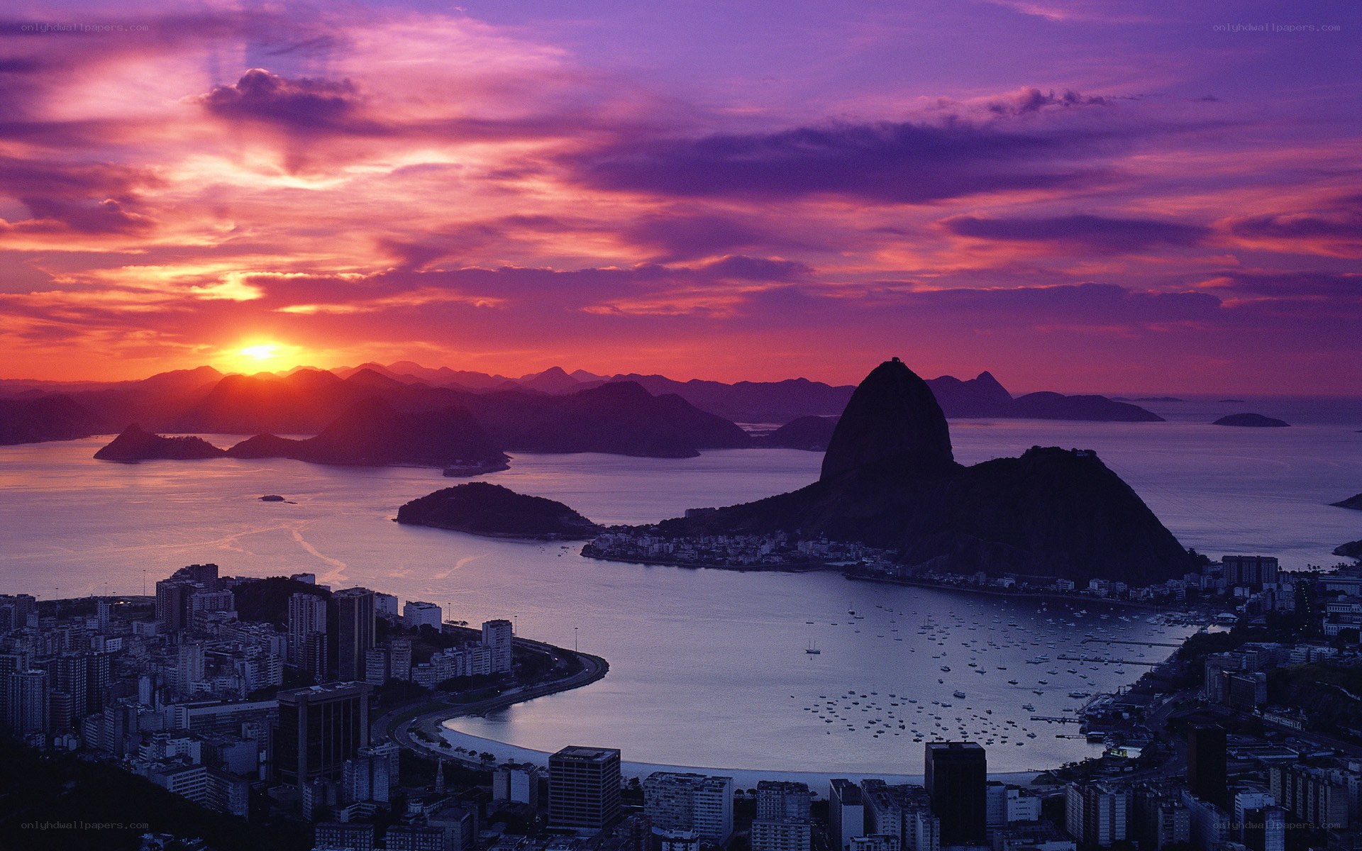 Sunset over Rio de Janeiro