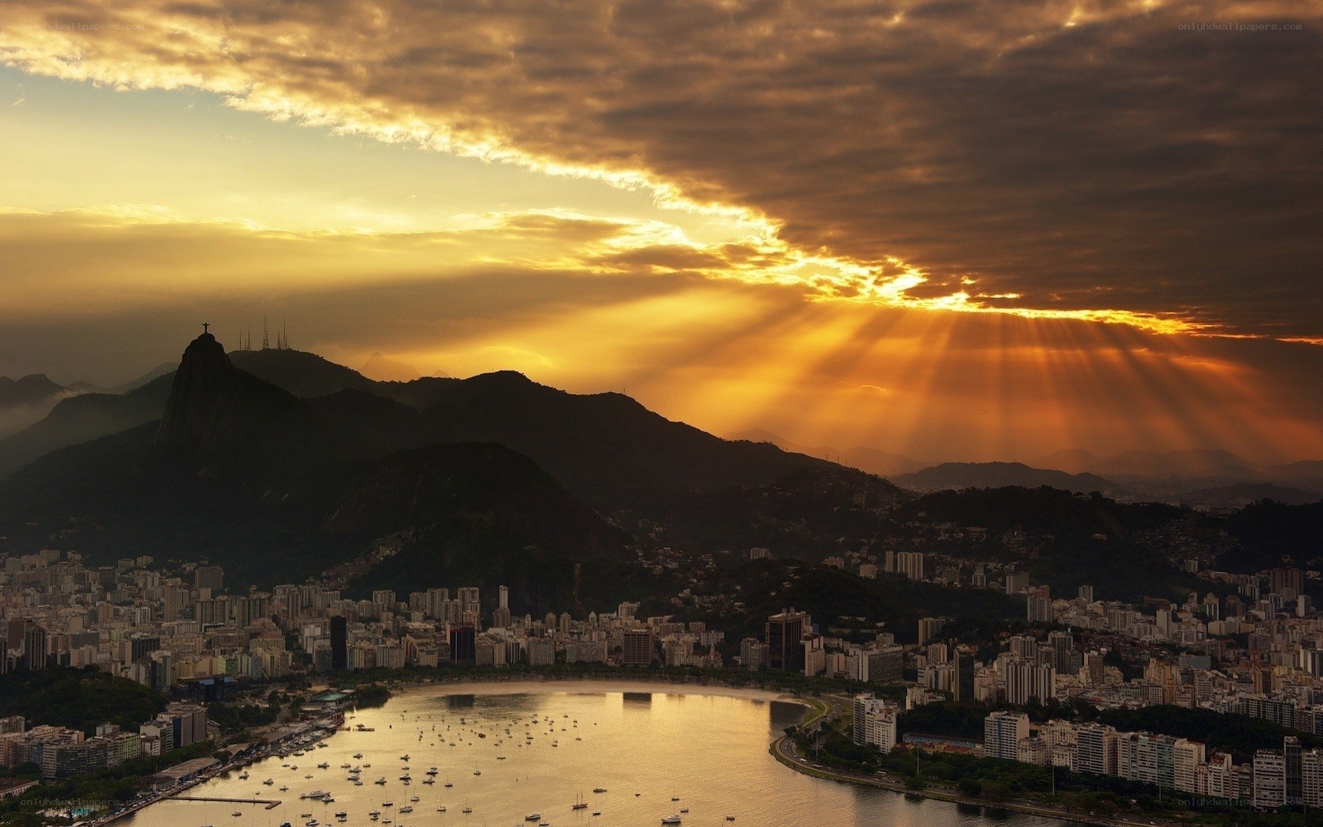 Sunset over Rio de Janeiro