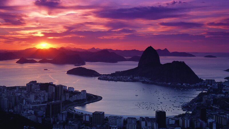 Sunset over Rio De Janeiro — Purple