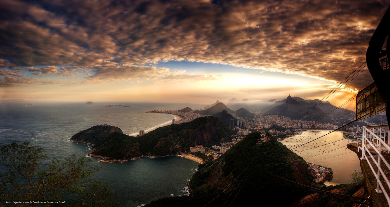 Sunset over Rio de Janeiro