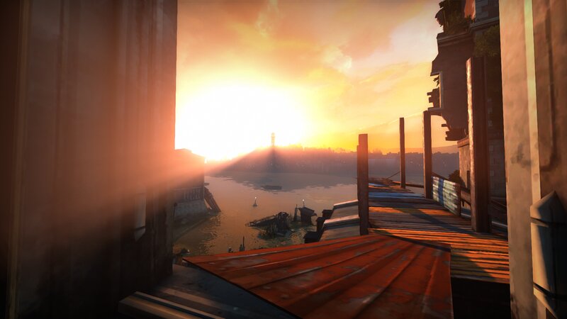 Sunset over River City — Orange, Serene