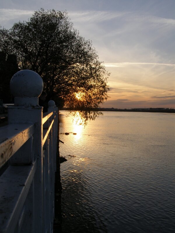 Sunset over River — Gold, Serene