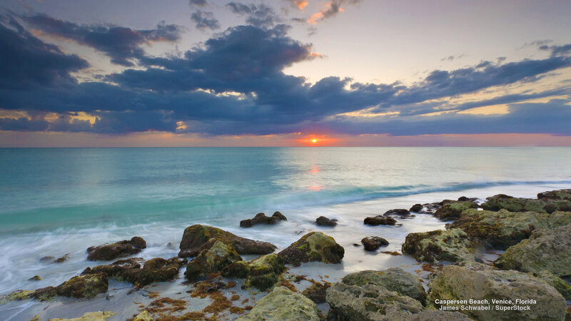 Sunset over Rocky Beach — Blue, Serene, Photograph, Ocean, Rocks