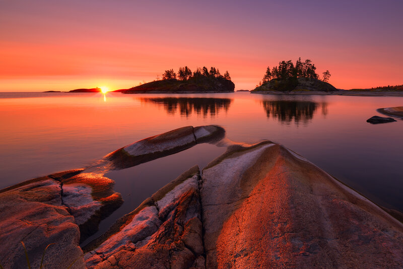Sunset over Rocky Islands — Orange