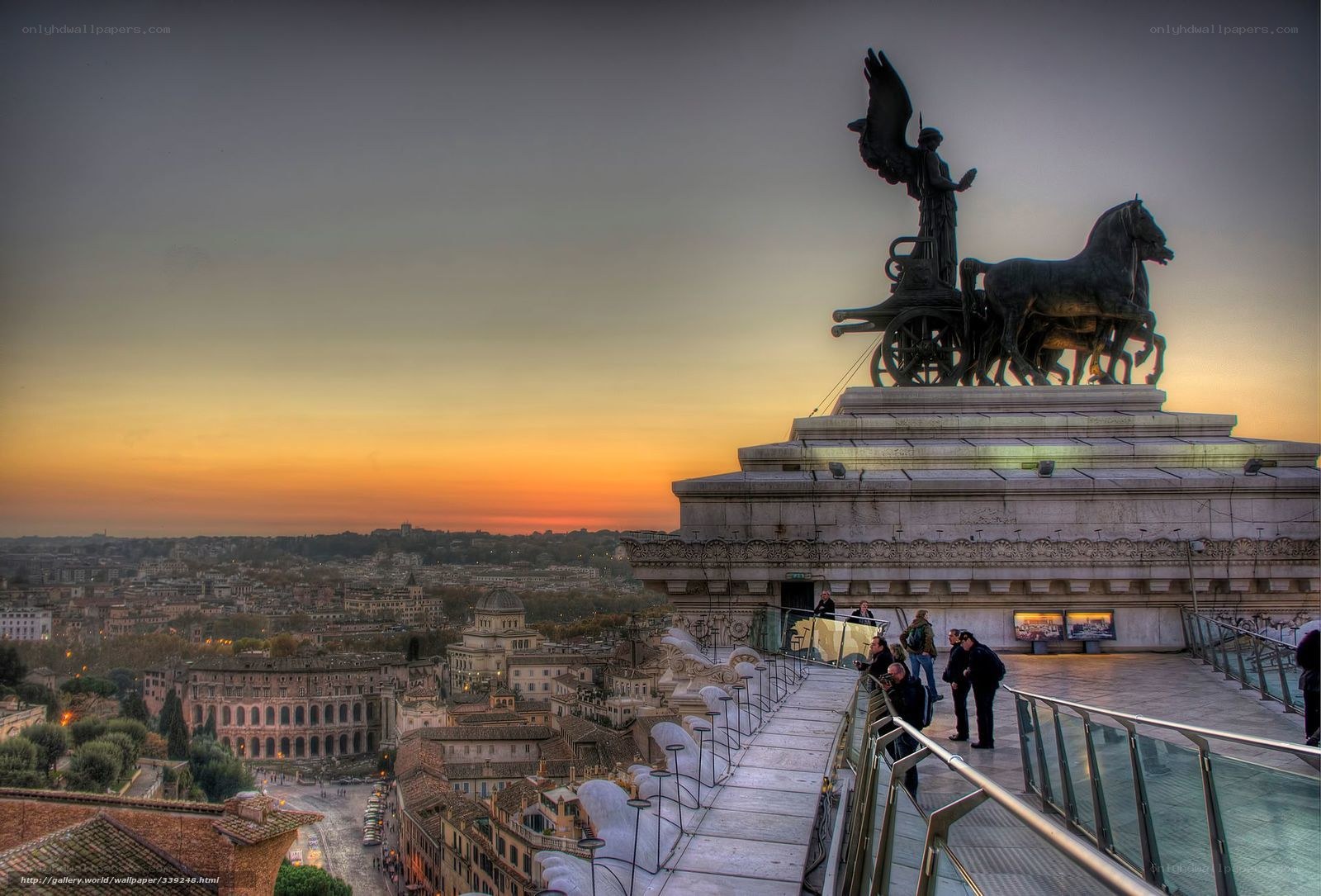 Sunset over Rome with Vittoriano