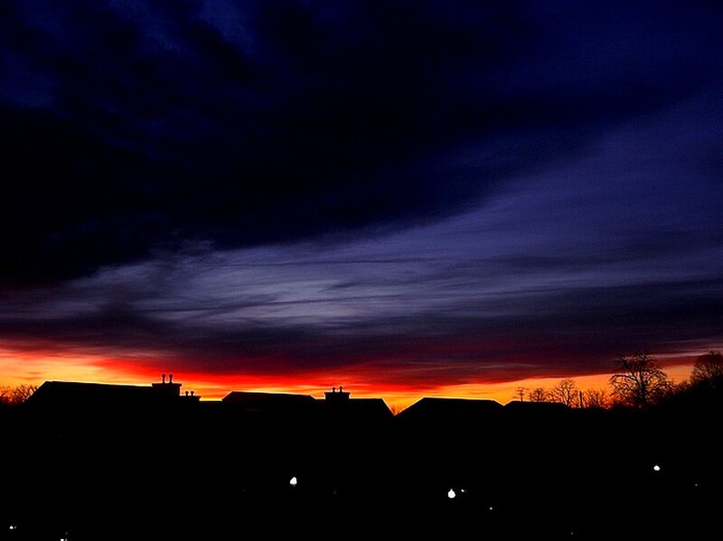 sunset over rooftops