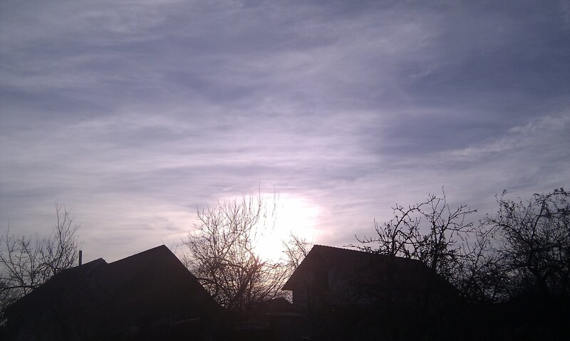 Sunset over rooftops
