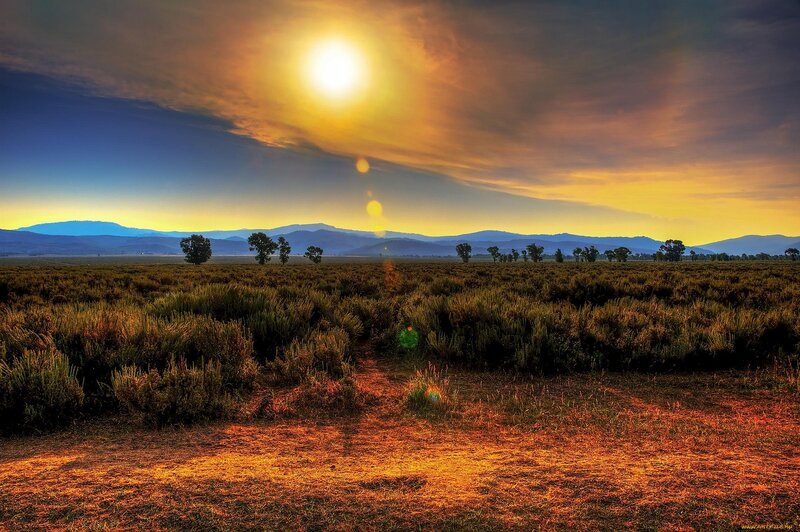 Sunset over Sagebrush Field