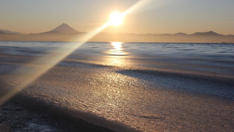 Sunset over Salt Flat — Gold