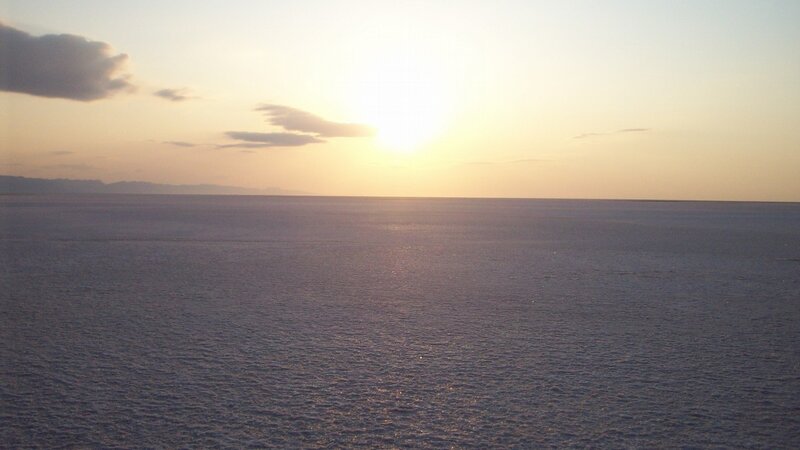 Sunset over Salt Flat — Yellow