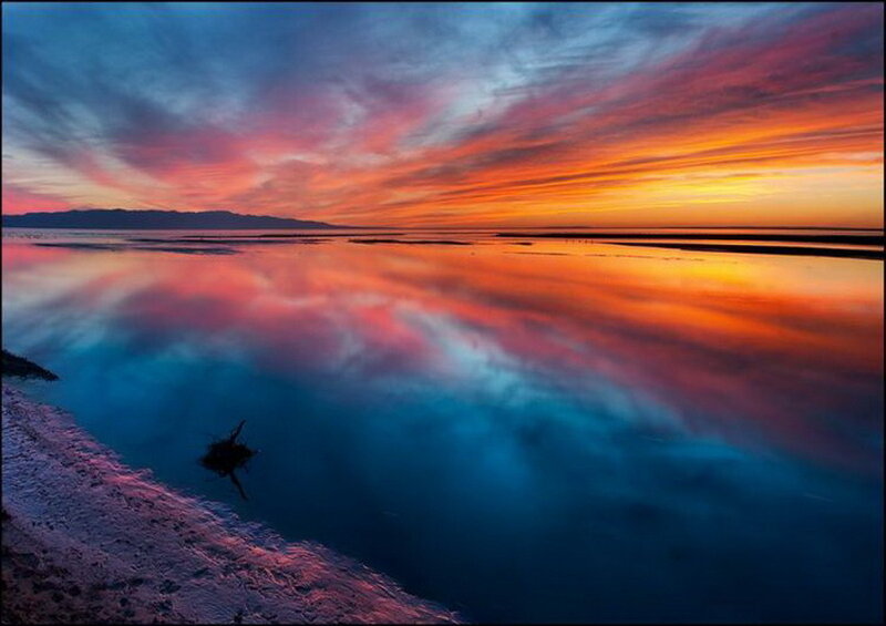 Sunset over Salt Lake