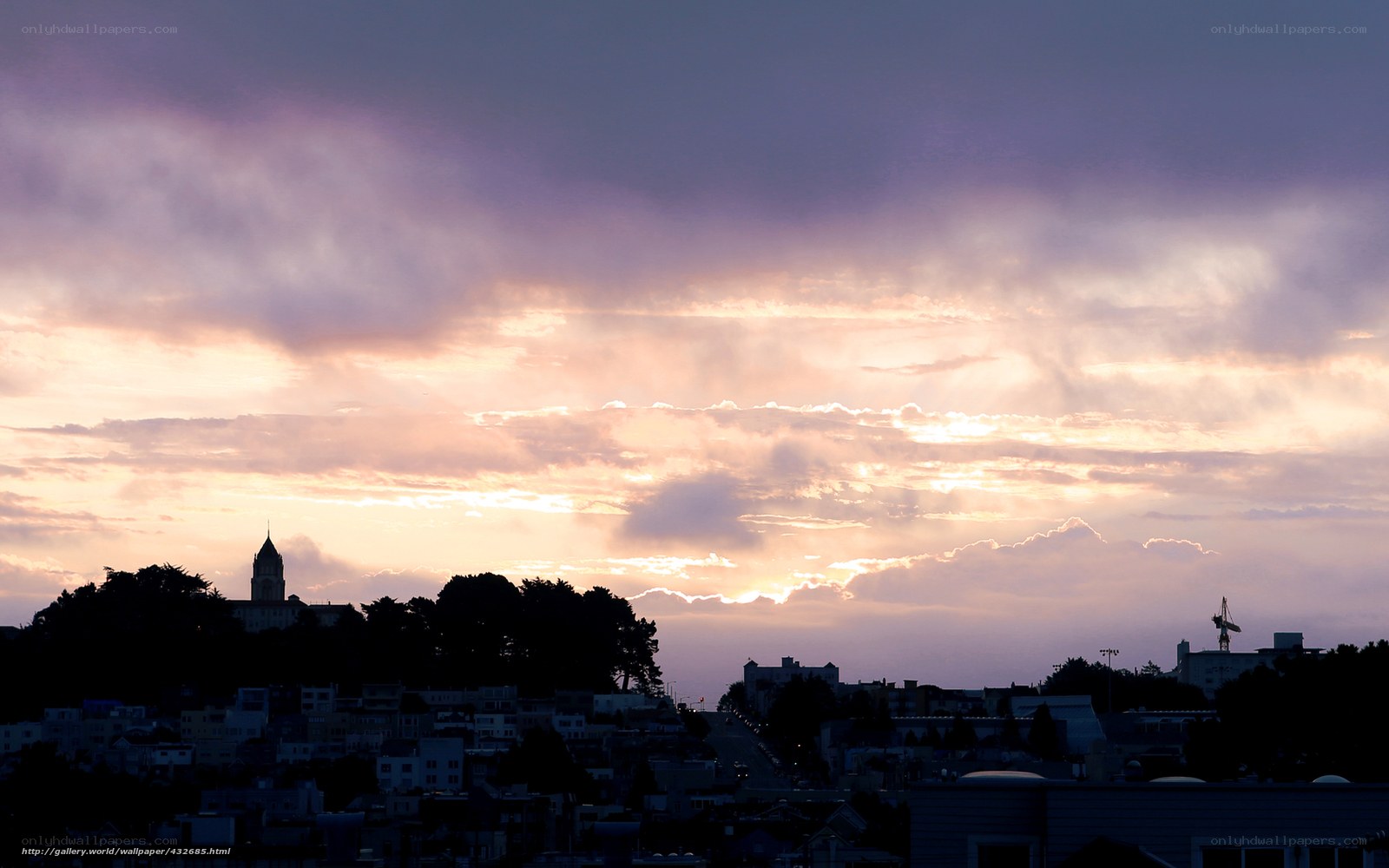 sunset over san francisco