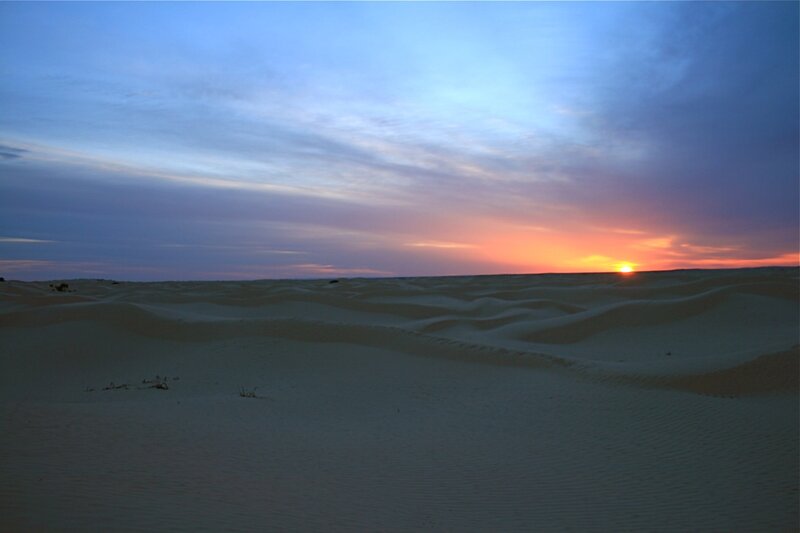 Sunset over Sand Dunes — Blue, Serene