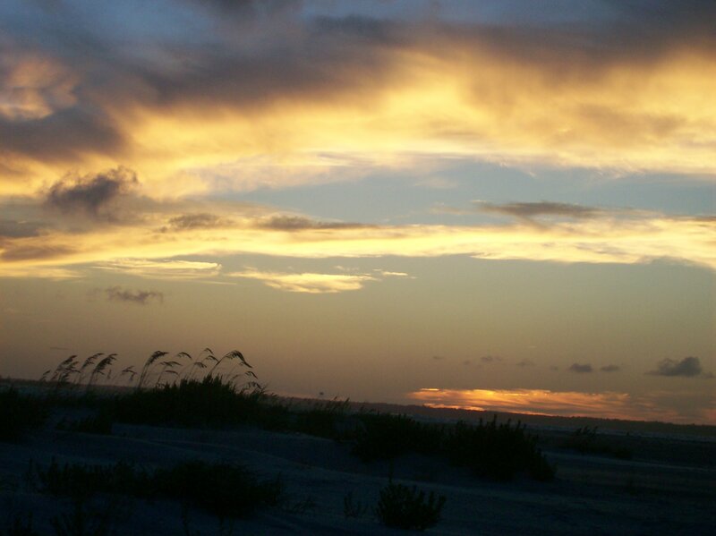 Sunset over Sand Dunes — Yellow