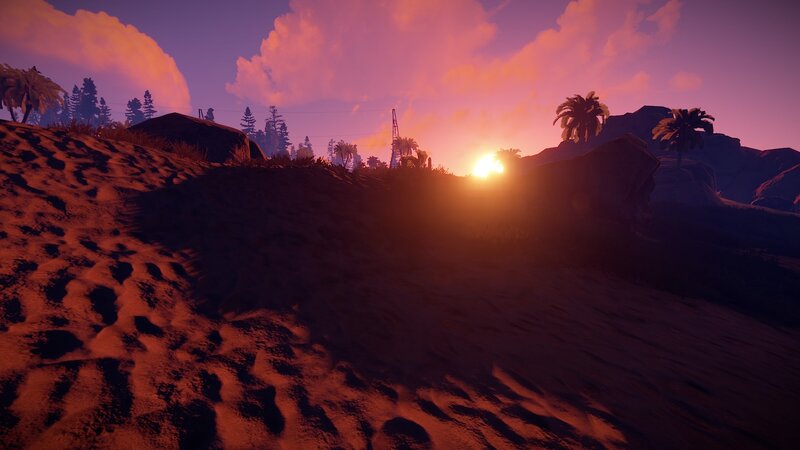 Sunset over Sandy Dunes — Purple